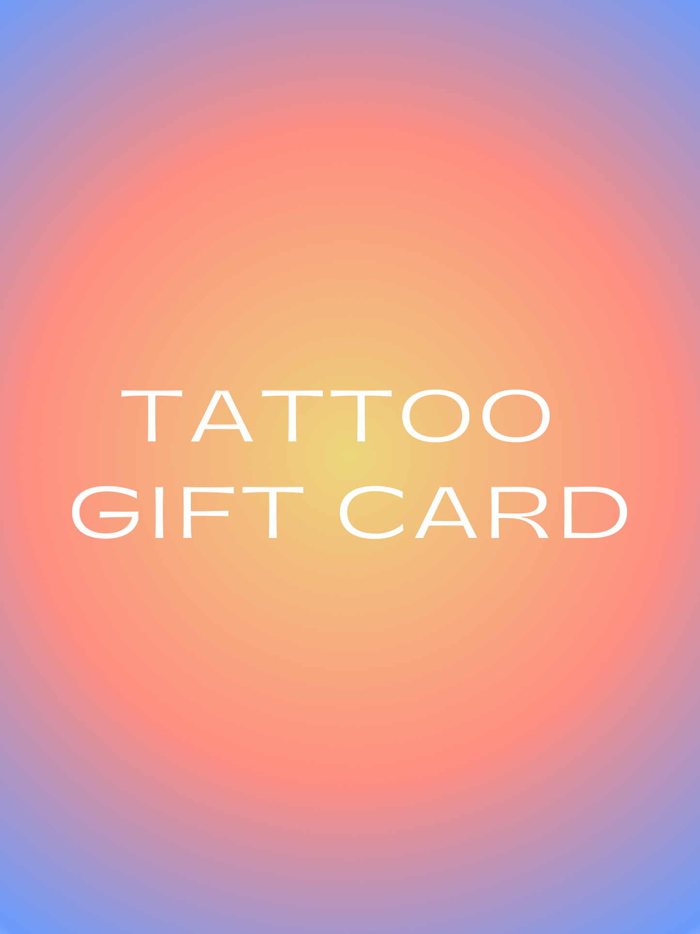 Tattoo gift card